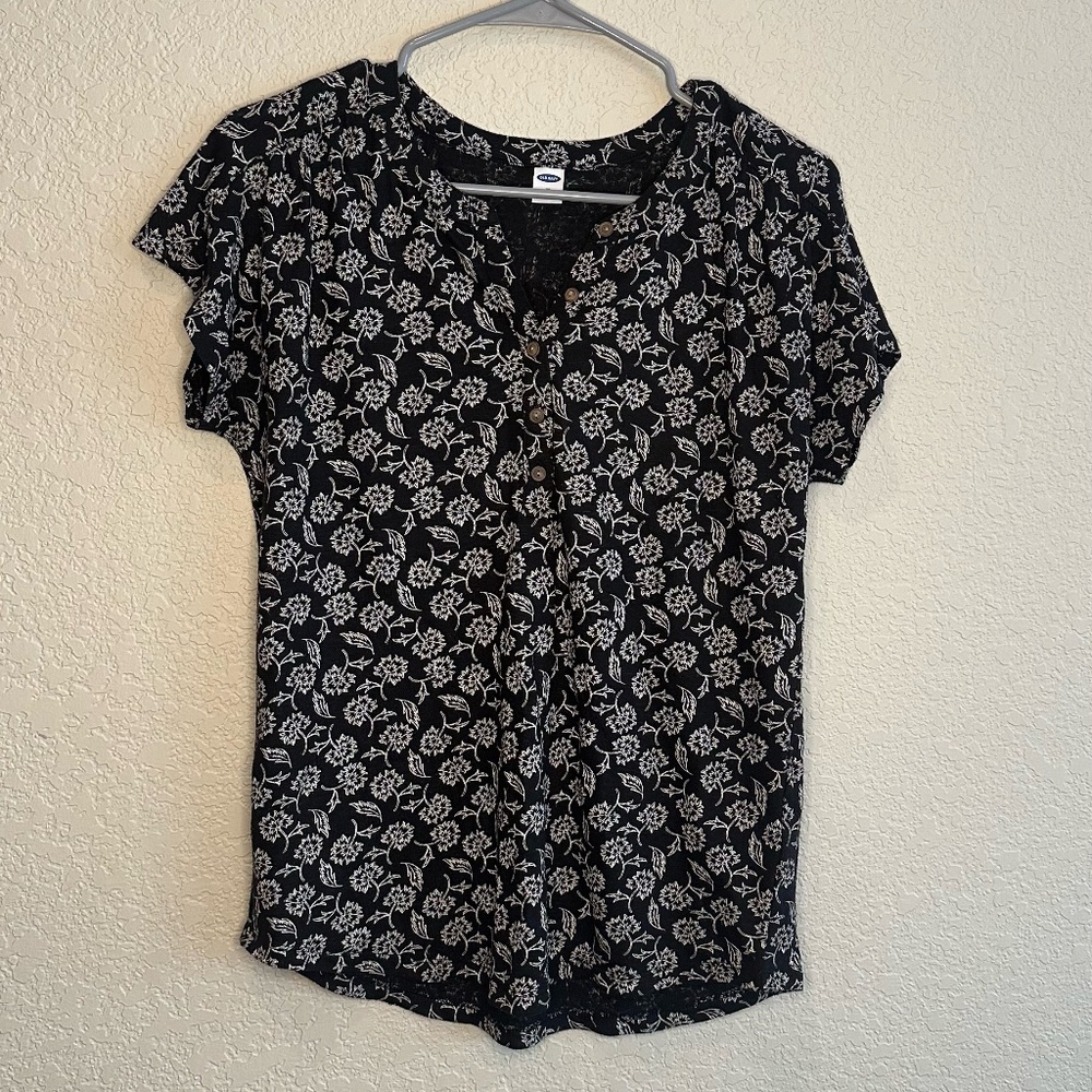 Black Floral Shirt